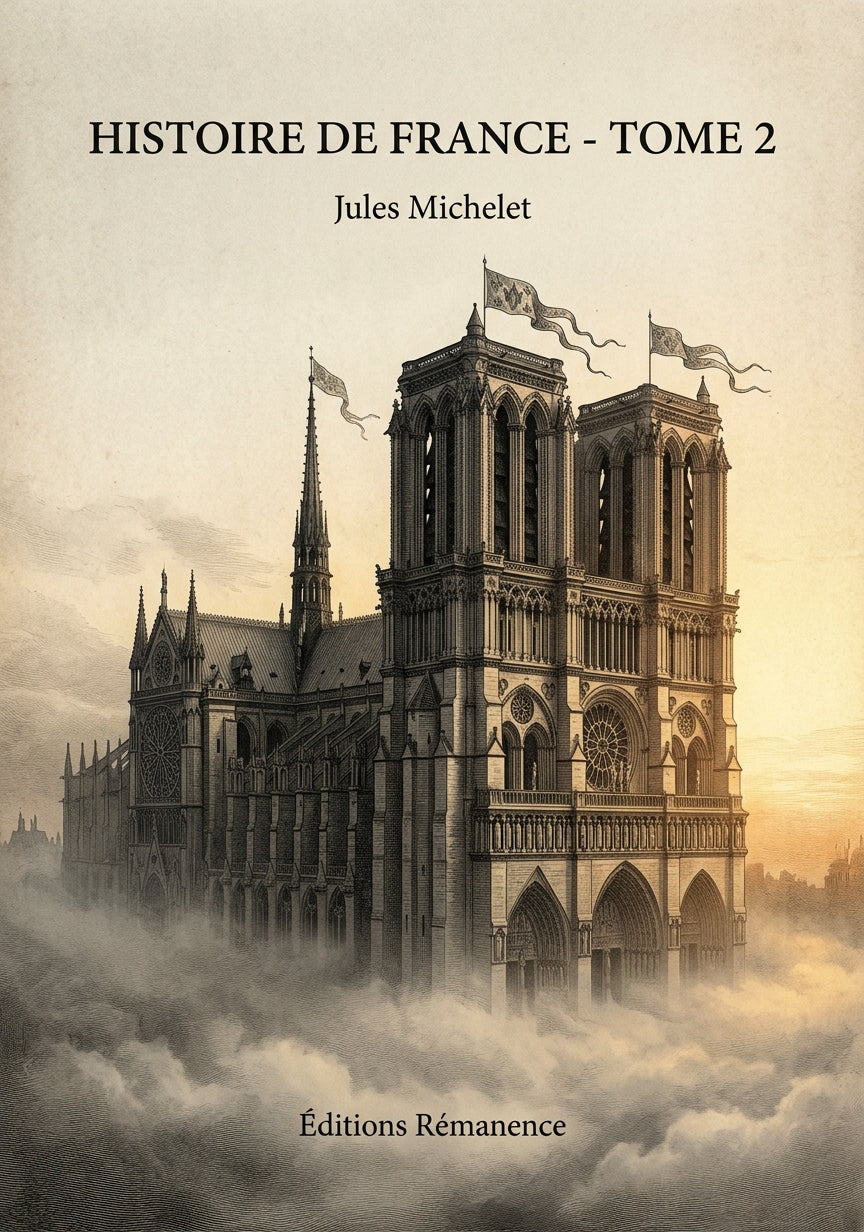 Livre Histoire de France - Tome 2 par Jules Michelet - Couverture - Editions Remanence