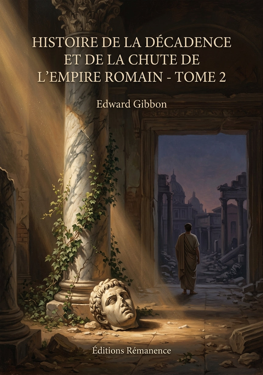 Livre Histoire de la décadence et de la chute de l’Empire romain - Tome 2 par Edward Gibbon - Couverture - Editions Remanence