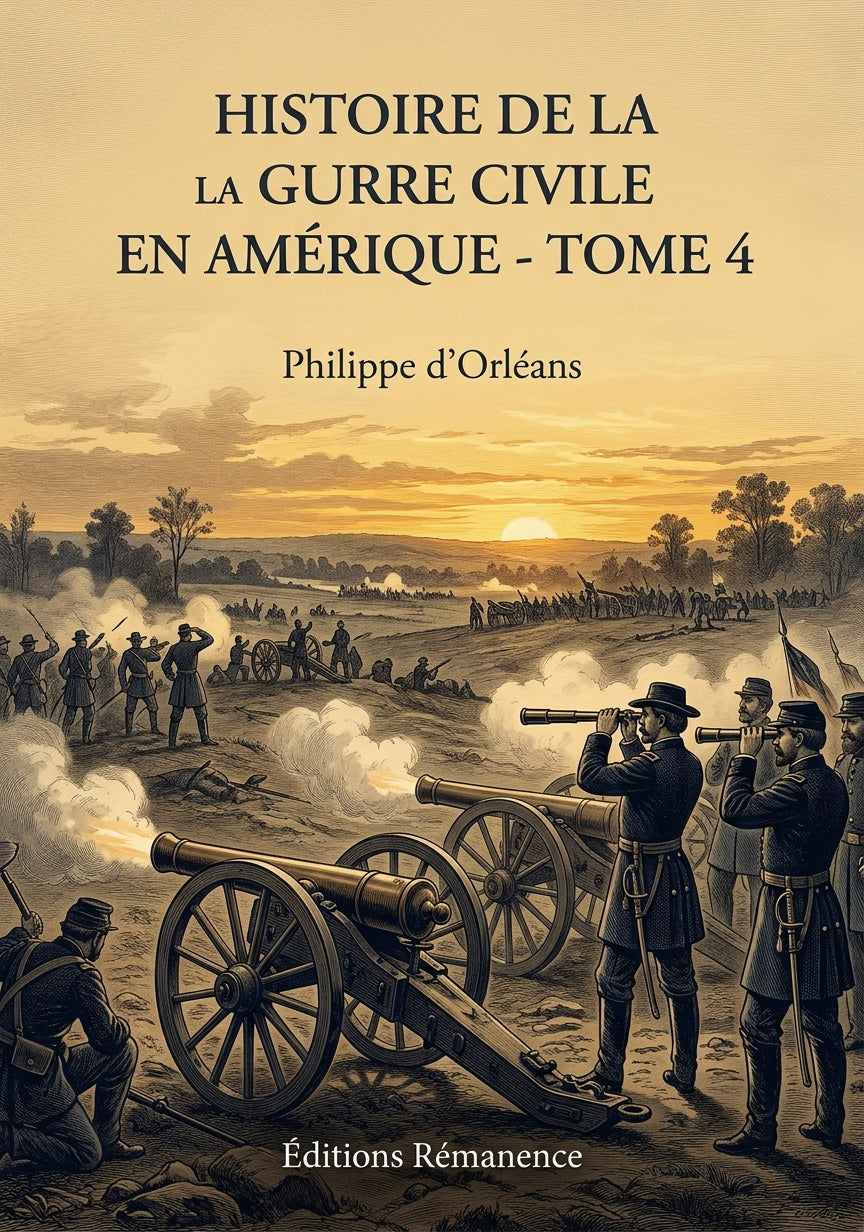 Livre Histoire de la guerre civile en Amérique - Tome 4 par Philippe d’Orléans - Couverture - Editions Remanence