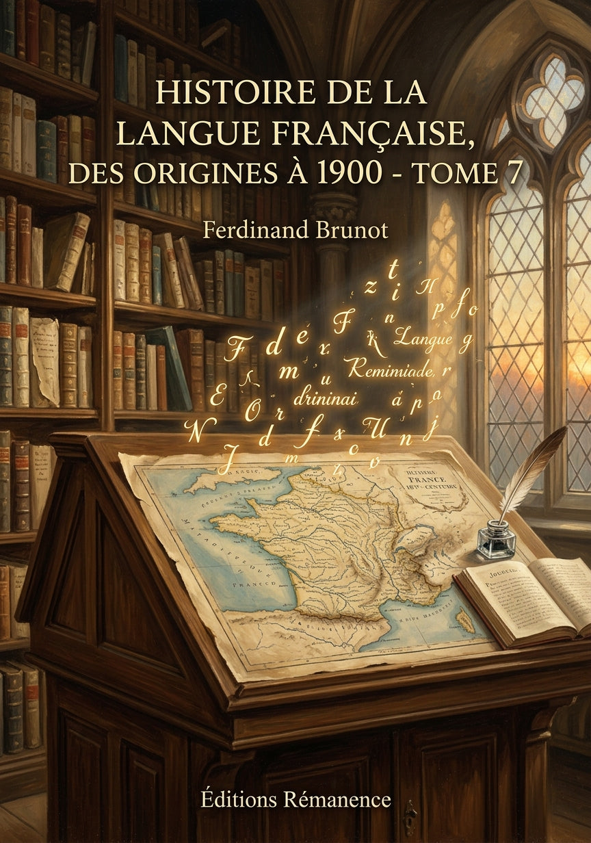 Livre Histoire de la langue française, des origines à 1900 - Tome 7 par Ferdinand Brunot - Couverture - Editions Remanence