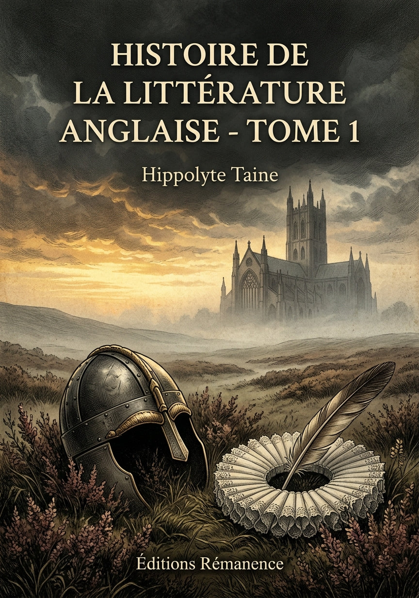 Livre Histoire de la littérature anglaise - Tome 1 par Hippolyte Taine - Couverture - Editions Remanence