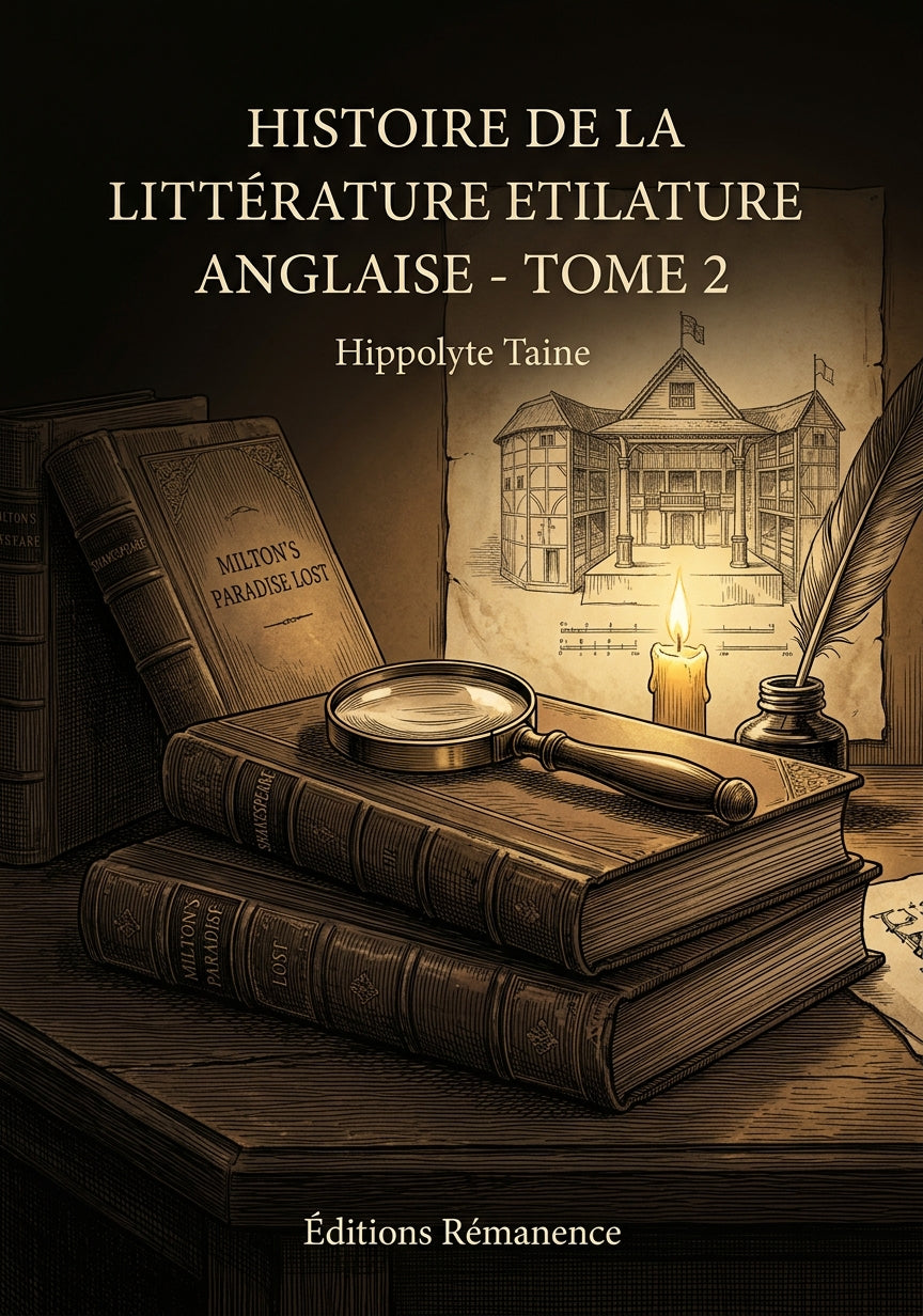 Livre Histoire de la littérature anglaise - Tome 2 par Hippolyte Taine - Couverture - Editions Remanence