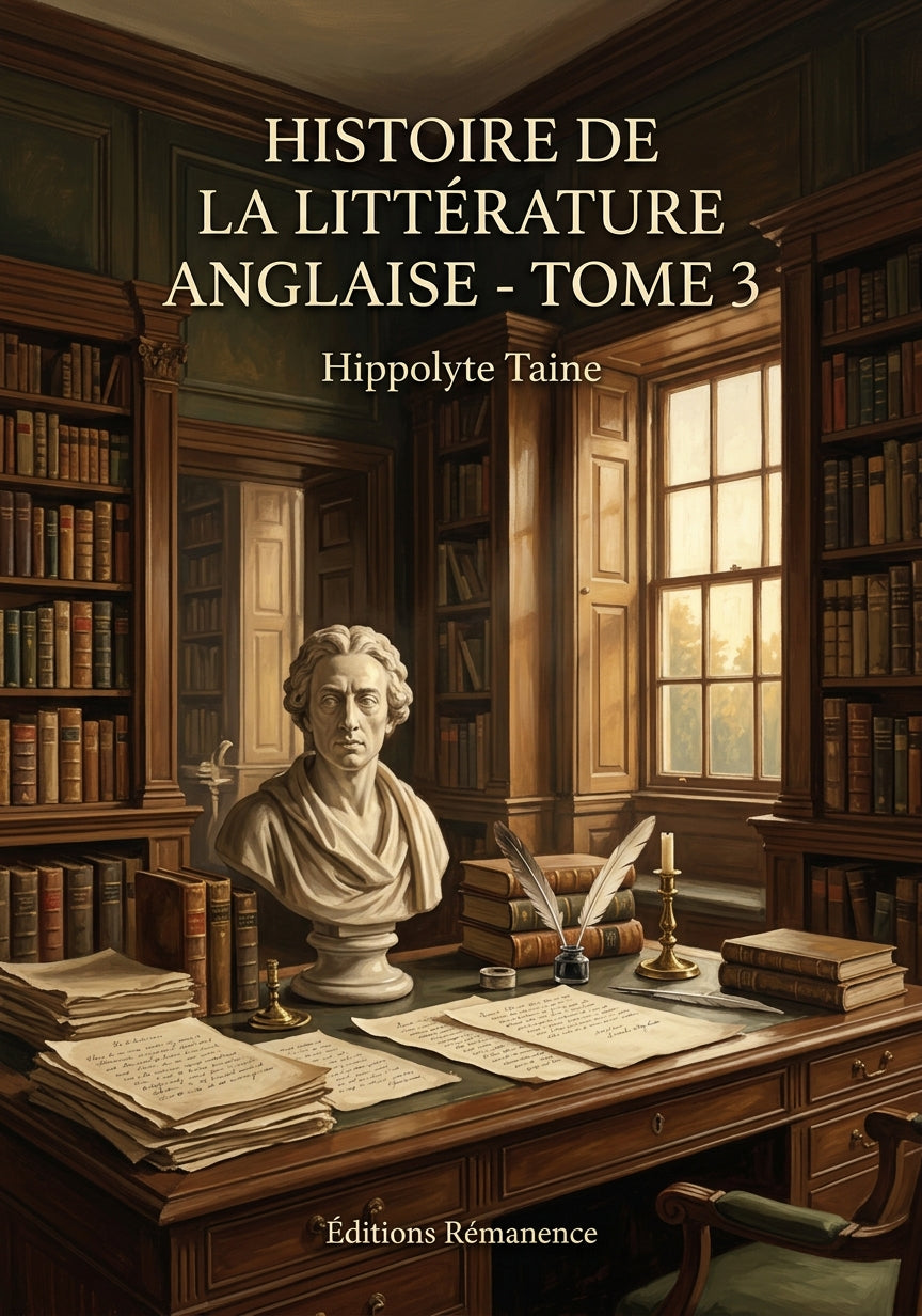 Livre Histoire de la littérature anglaise - Tome 3 par Hippolyte Taine - Couverture - Editions Remanence