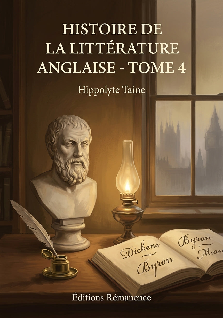 Livre Histoire de la littérature anglaise - Tome 4 par Hippolyte Taine - Couverture - Editions Remanence