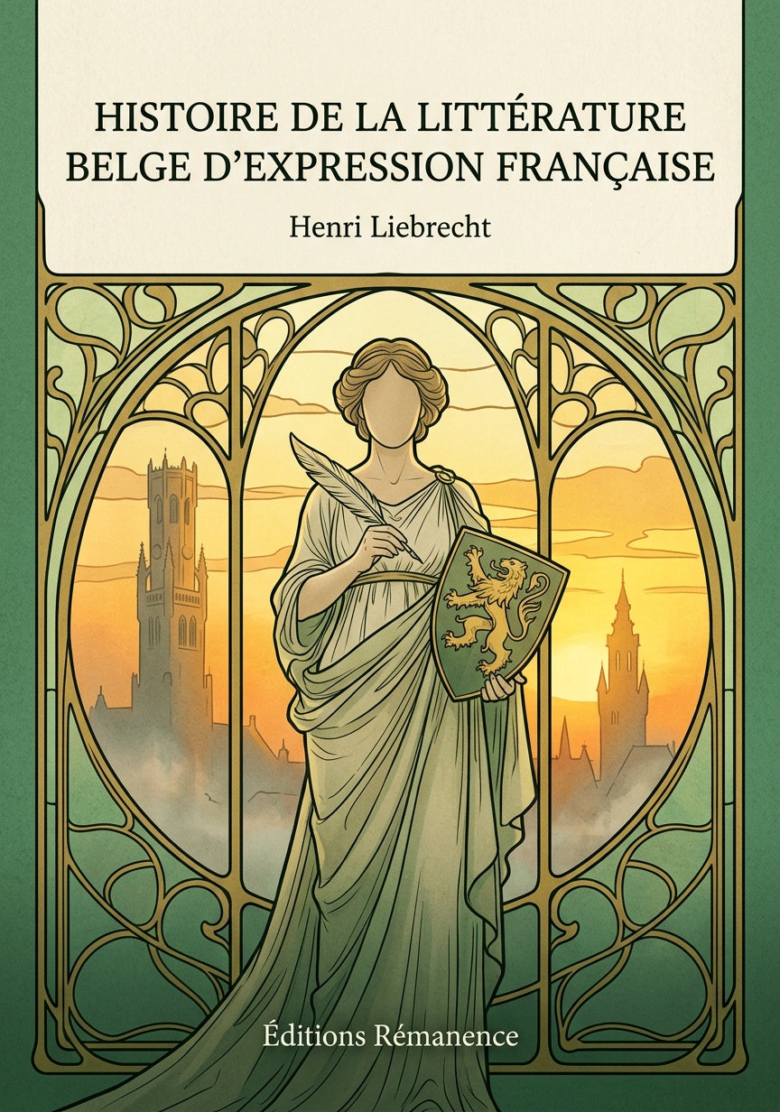Livre Histoire de la littérature belge d’expression française par Henri Liebrecht - Couverture - Editions Remanence