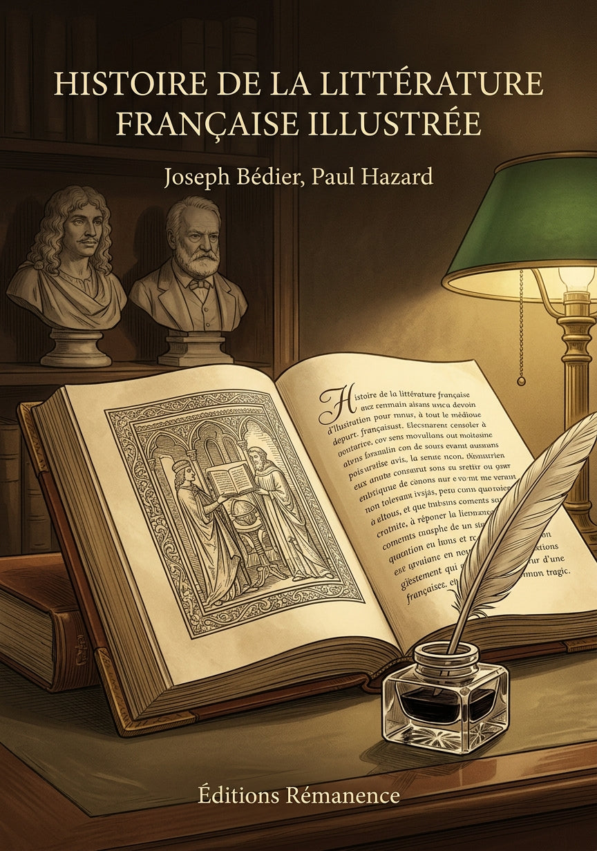 Livre Histoire de la littérature française illustrée par Joseph Bédier, Paul Hazard - Couverture - Editions Remanence
