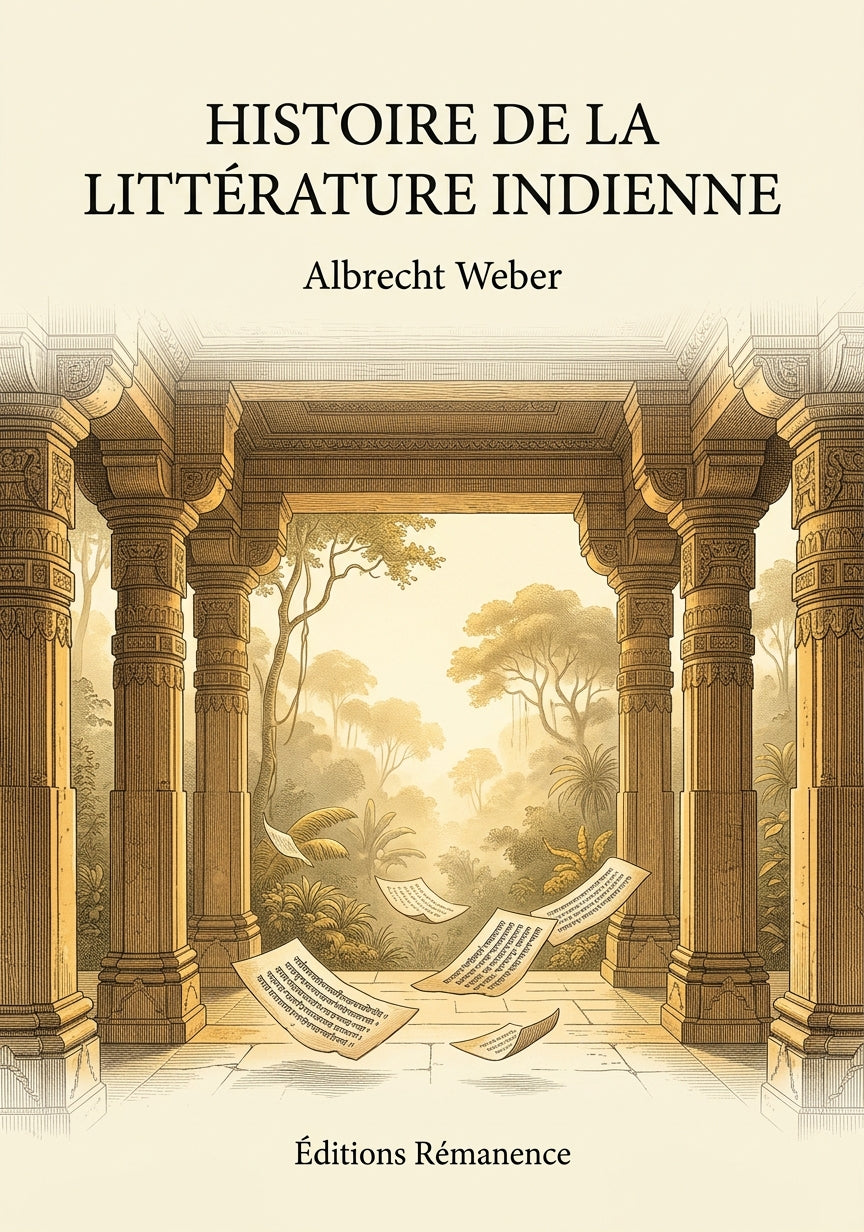 Livre Histoire de la littérature indienne par Albrecht Weber - Couverture - Editions Remanence
