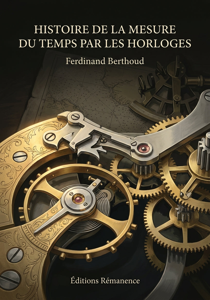 Livre Histoire de la mesure du temps par les horloges par Ferdinand Berthoud - Couverture - Editions Remanence