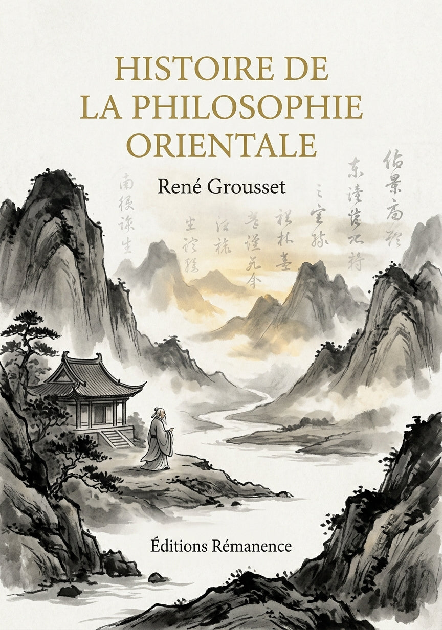 Livre Histoire de la philosophie orientale par René Grousset - Couverture - Editions Remanence