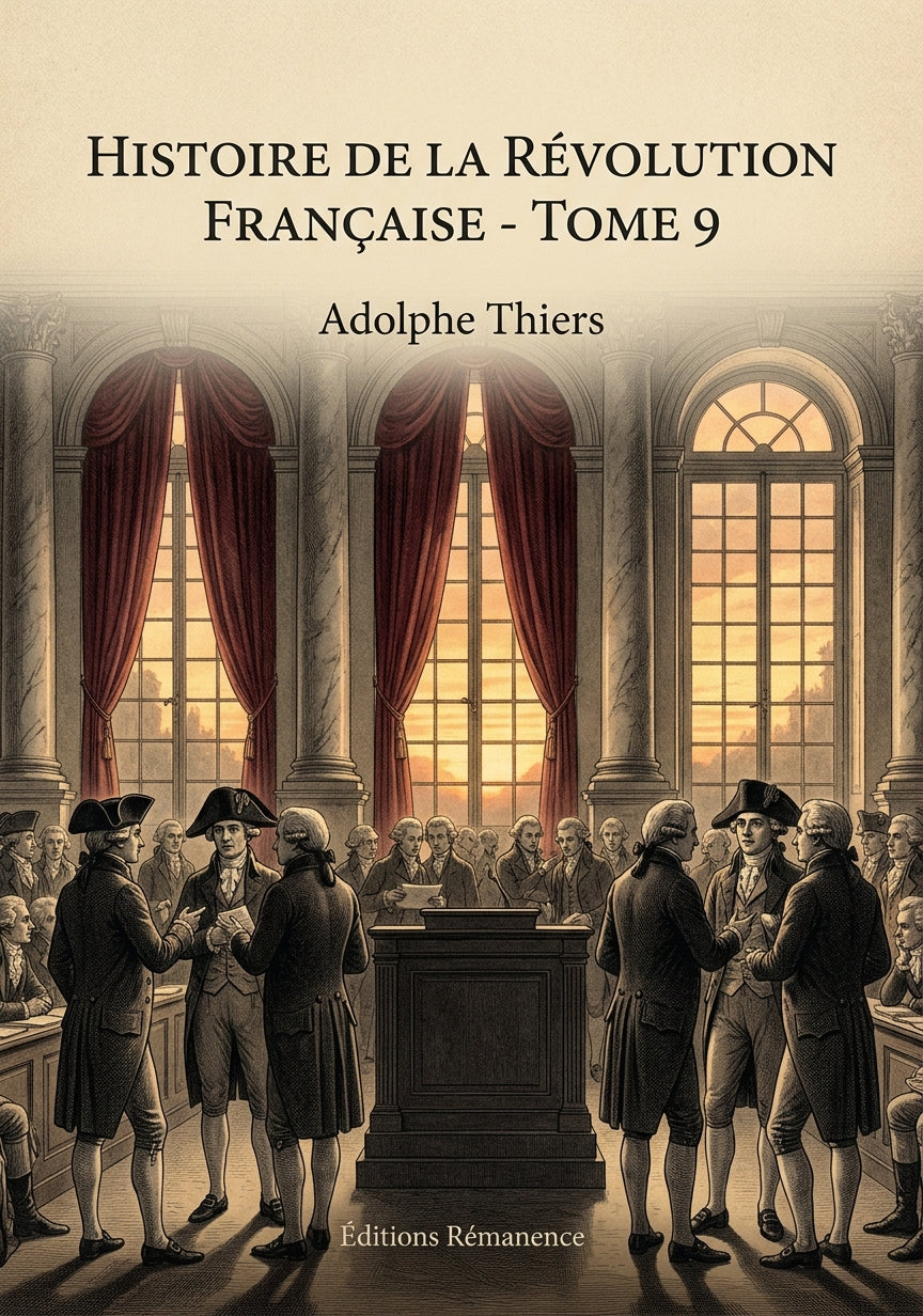Livre Histoire de la Révolution française - Tome 9 par Adolphe Thiers - Couverture - Editions Remanence
