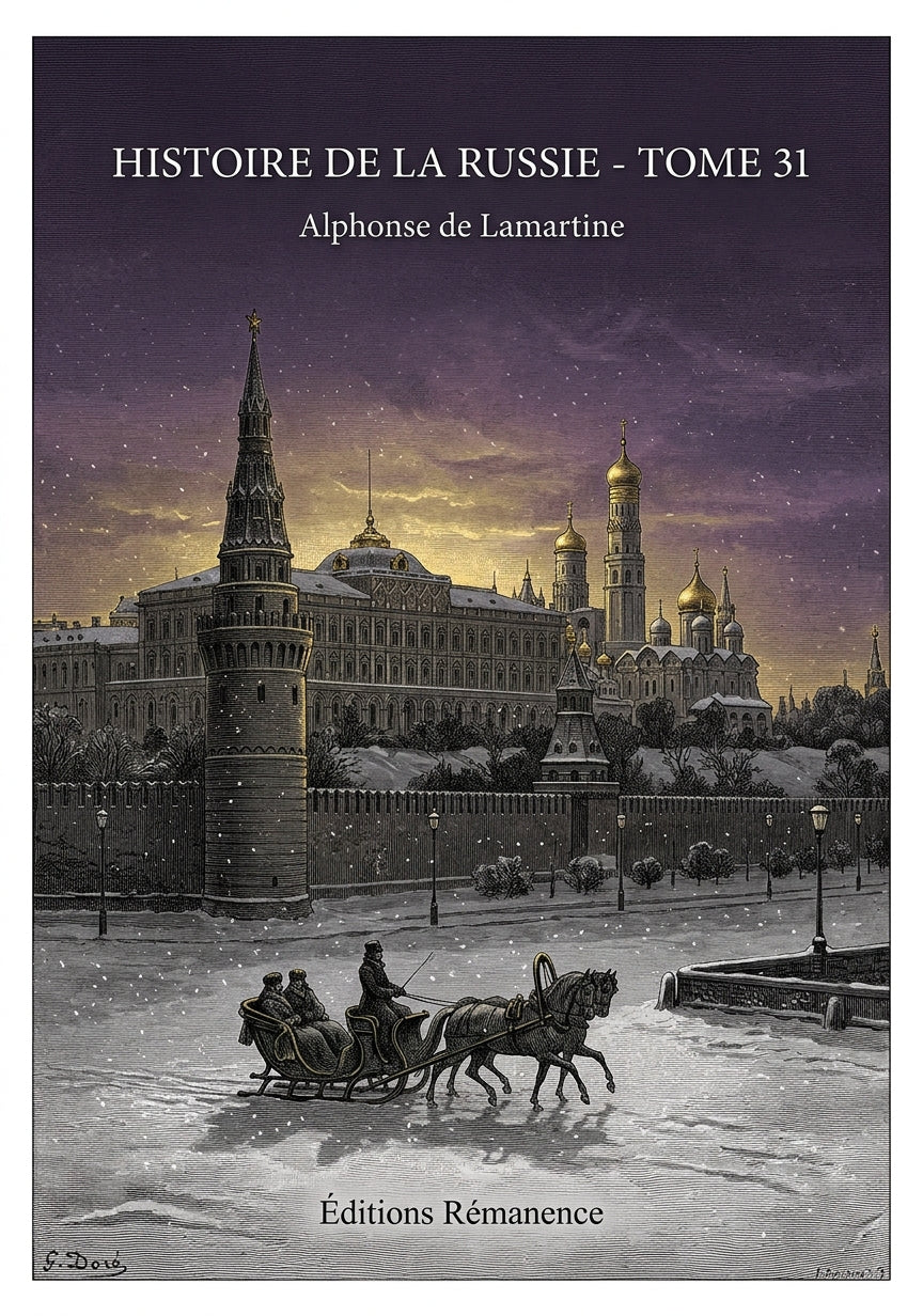 Livre Histoire de la Russie - Tome 31 par Alphonse de Lamartine - Couverture - Editions Remanence