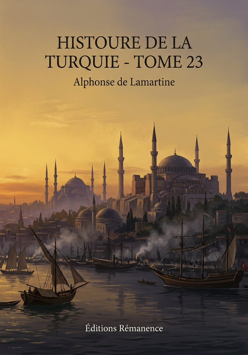 Livre Histoire de la Turquie - Tome 23 par Alphonse de Lamartine - Couverture - Editions Remanence