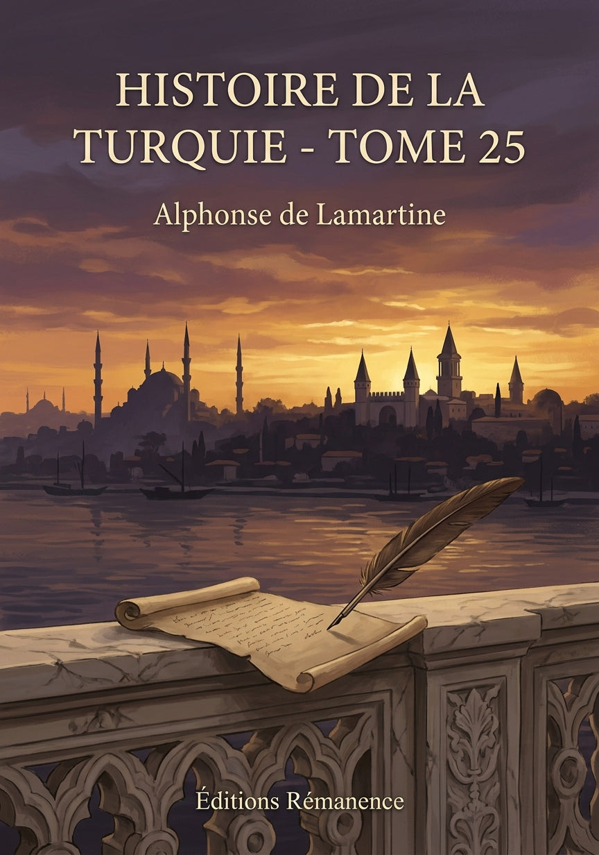 Livre Histoire de la Turquie - Tome 25 par Alphonse de Lamartine - Couverture - Editions Remanence