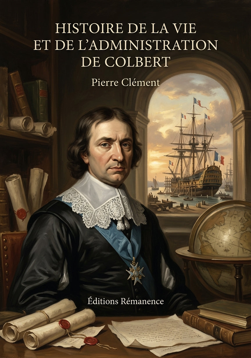 Livre Histoire de la vie et de l’administration de Colbert par Pierre Clément - Couverture - Editions Remanence