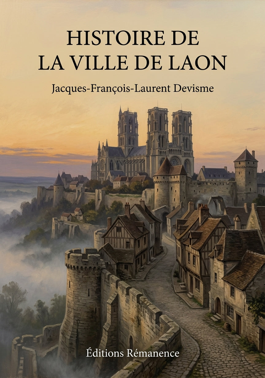 Livre Histoire de la ville de Laon par Jacques-François-Laurent Devisme - Couverture - Editions Remanence