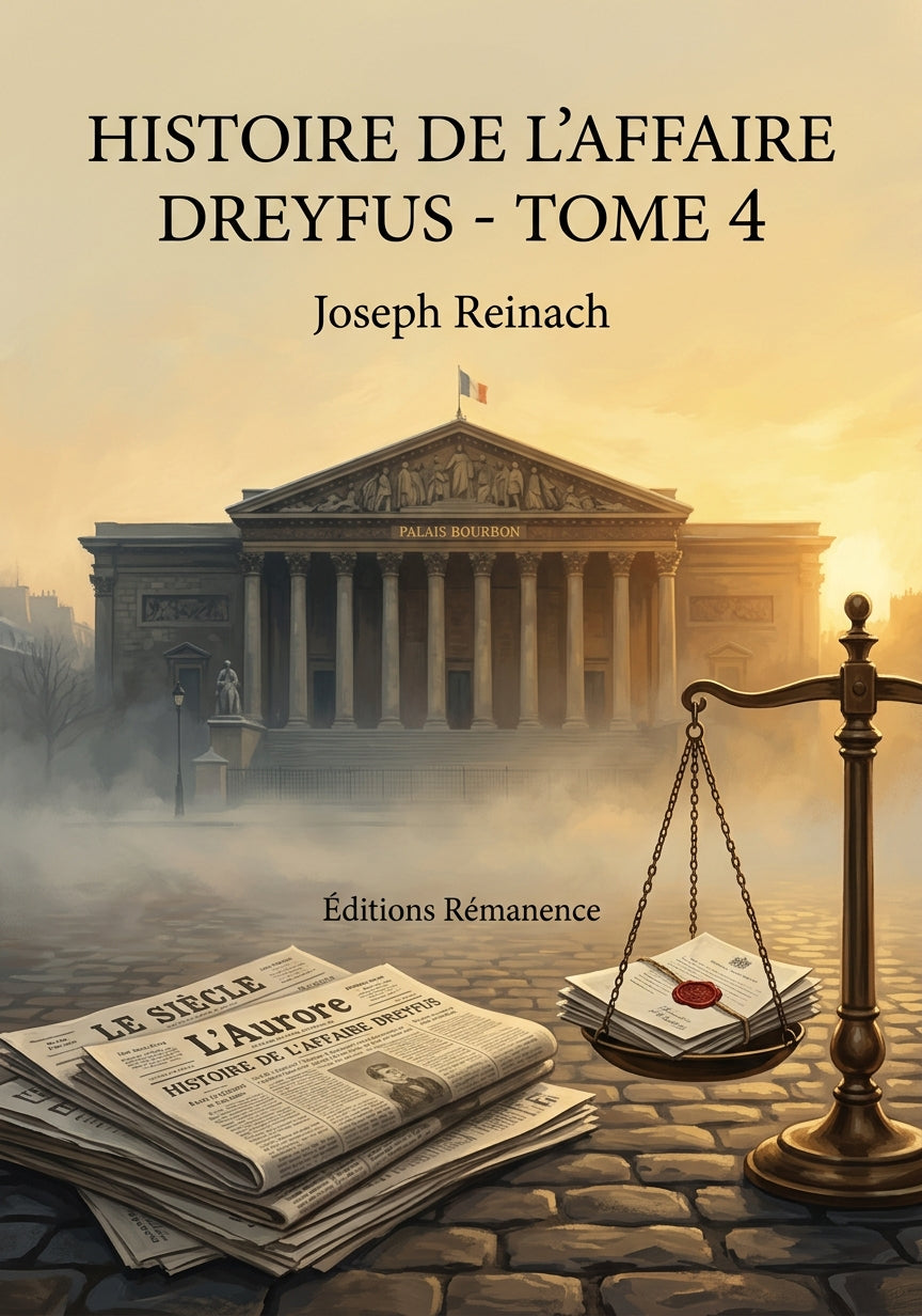 Livre Histoire de l’Affaire Dreyfus - Tome 4 par Joseph Reinach - Couverture - Editions Remanence