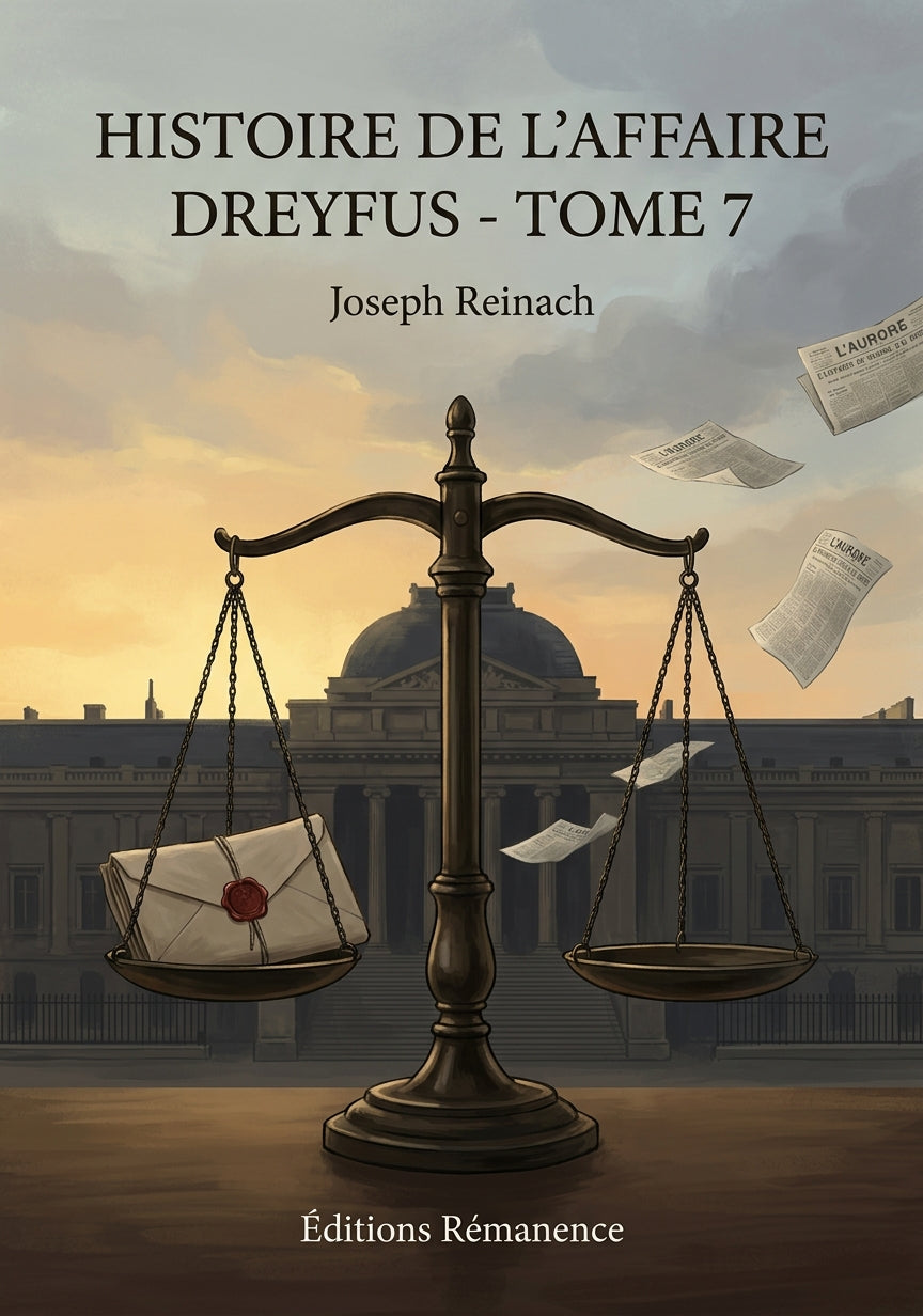 Livre Histoire de l’Affaire Dreyfus - Tome 7 par Joseph Reinach - Couverture - Editions Remanence