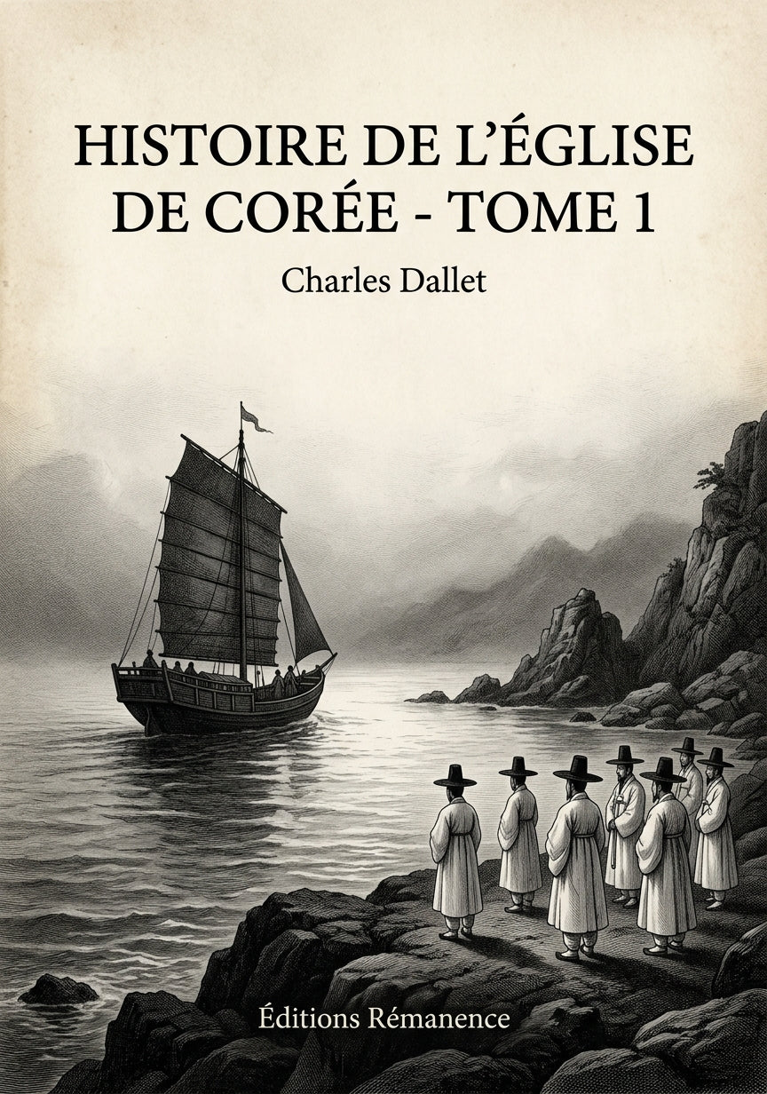 Livre Histoire de l’Église de Corée - Tome 1 par Charles Dallet - Couverture - Editions Remanence