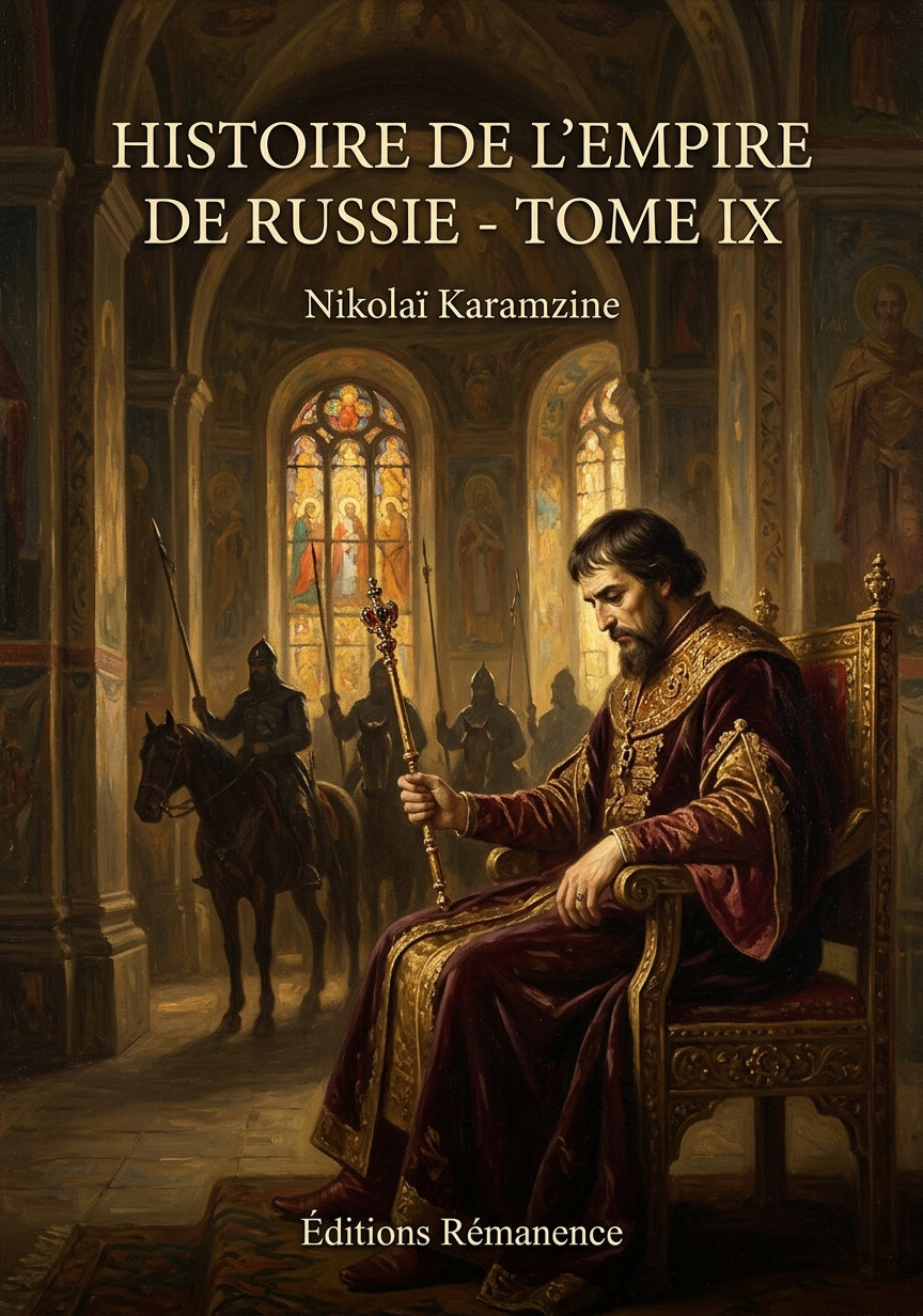 Livre Histoire de l’empire de Russie - Tome IX par Nikolaï Karamzine - Couverture - Editions Remanence