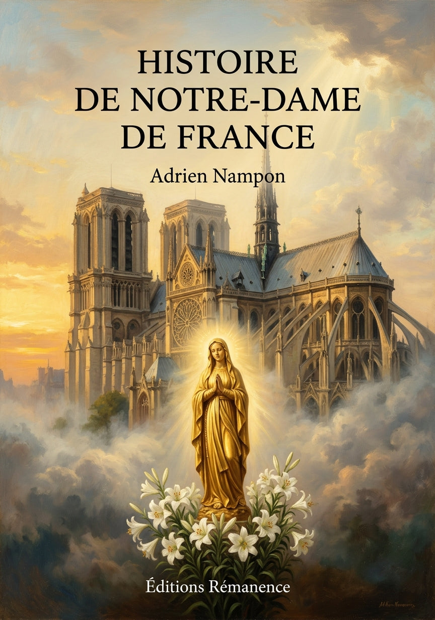 Livre Histoire de Notre-Dame de France par Adrien Nampon - Couverture - Editions Remanence