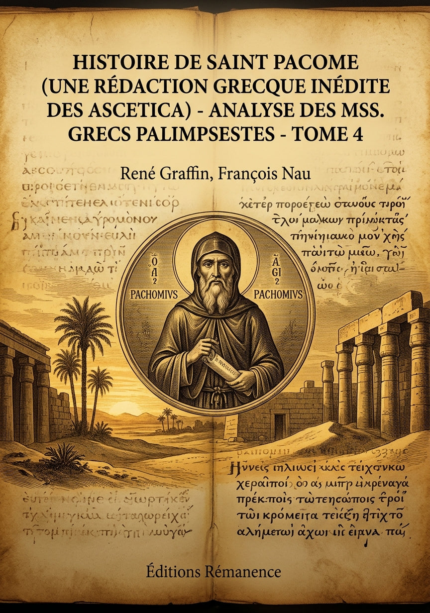Livre Histoire de Saint Pacome (une rédaction Grecque inédite des Ascetica) - Analyse des MSS. Grecs palimpsestes - Tome 4 par René Graffin, François Nau - Couverture - Editions Remanence