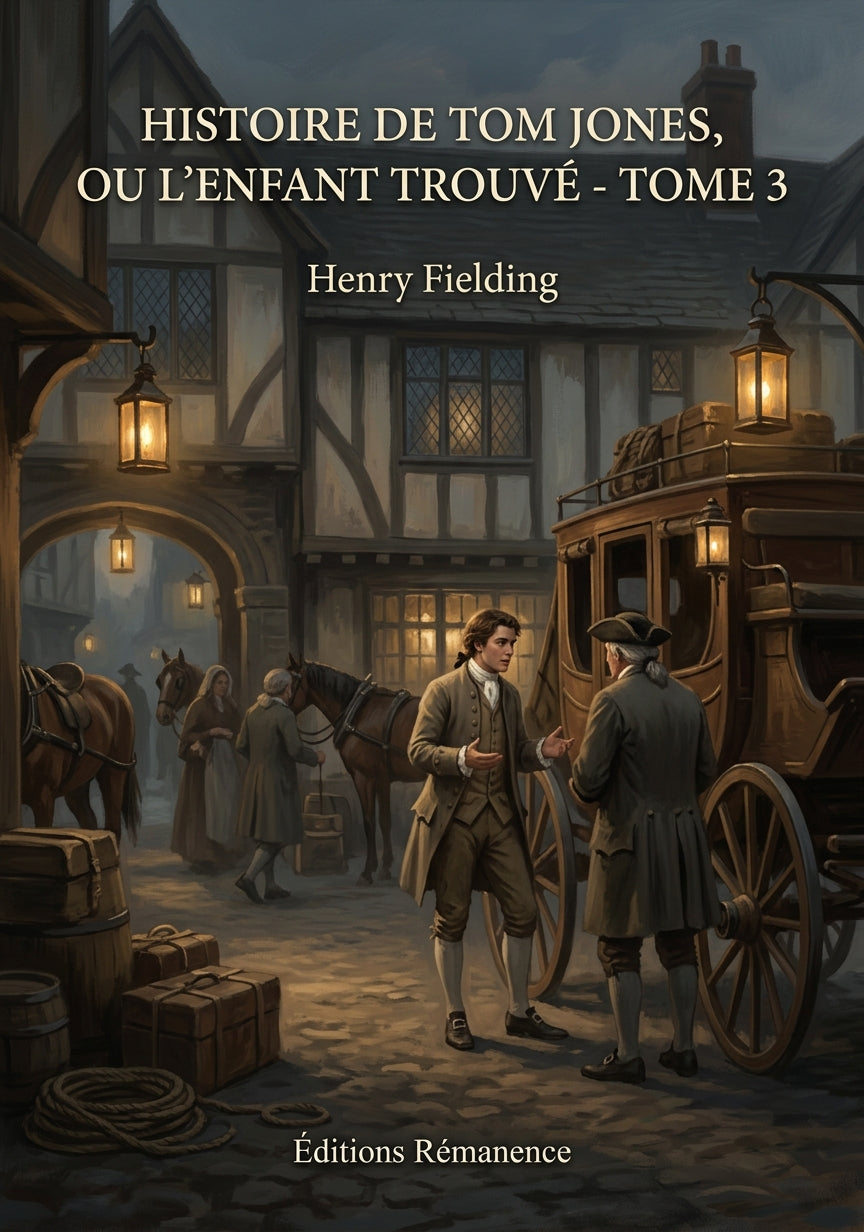 Livre Histoire de Tom Jones, ou L’Enfant trouvé - Tome 3 par Henry Fielding - Couverture - Editions Remanence