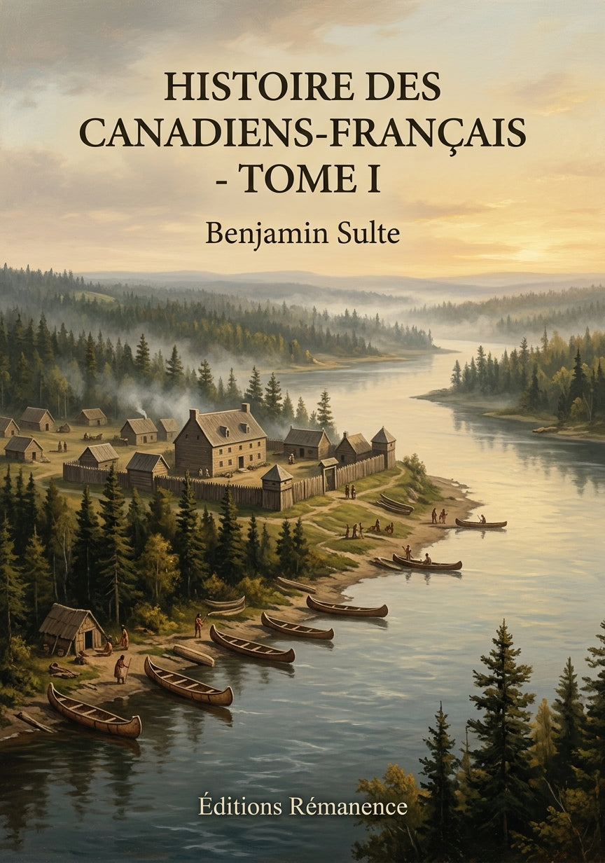 Livre Histoire des Canadiens-français - Tome I par Benjamin Sulte - Couverture - Editions Remanence