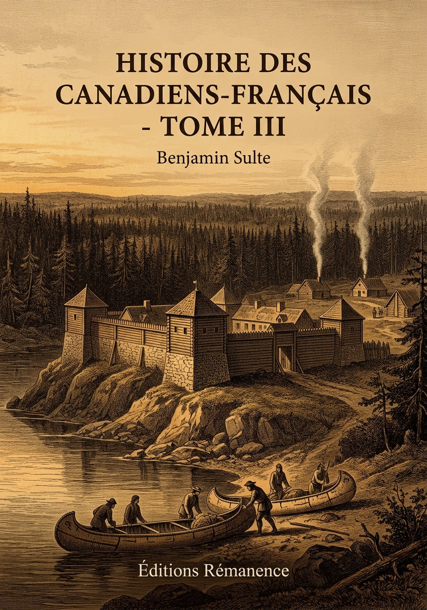 Livre Histoire des Canadiens-français - Tome III par Benjamin Sulte - Couverture - Editions Remanence