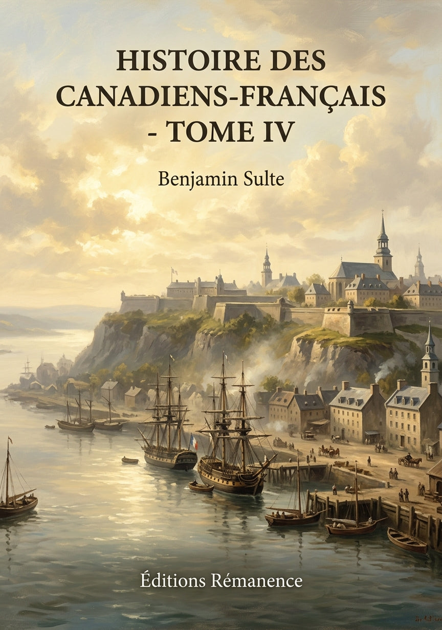 Livre Histoire des Canadiens-français - Tome IV par Benjamin Sulte - Couverture - Editions Remanence