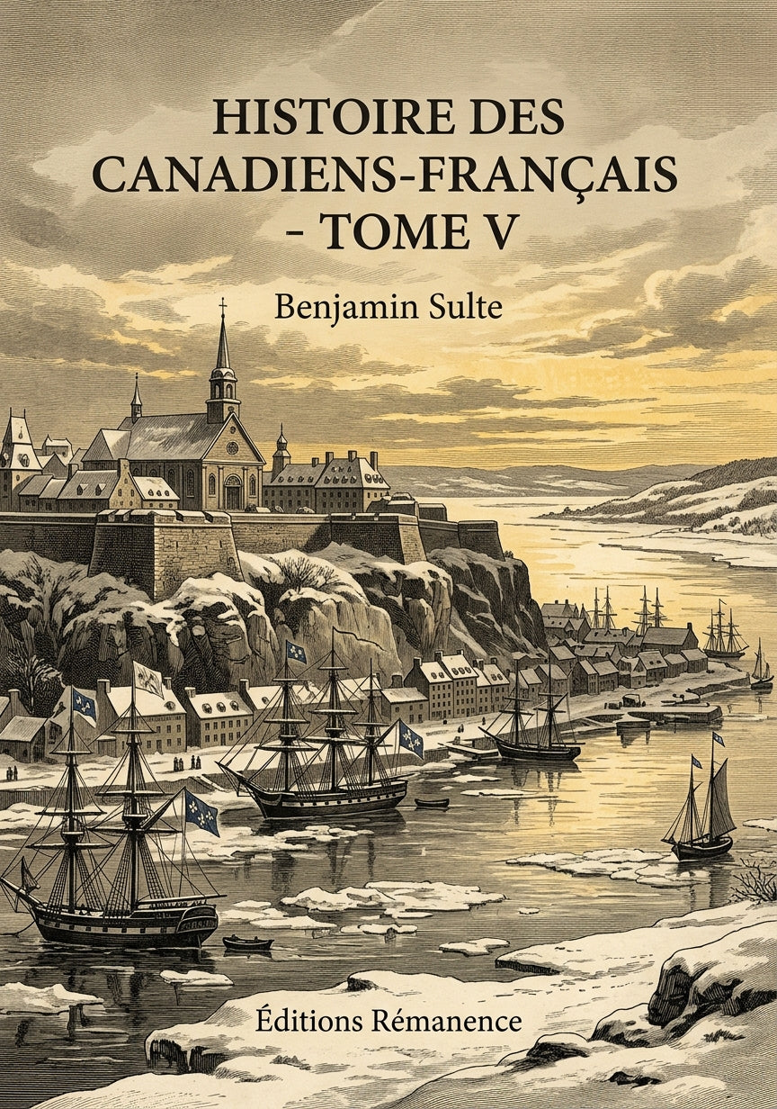Livre Histoire des Canadiens-français - Tome V par Benjamin Sulte - Couverture - Editions Remanence