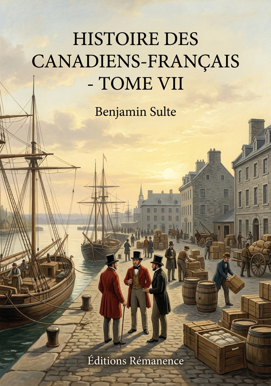 Livre Histoire des Canadiens-français - Tome VII par Benjamin Sulte - Couverture - Editions Remanence