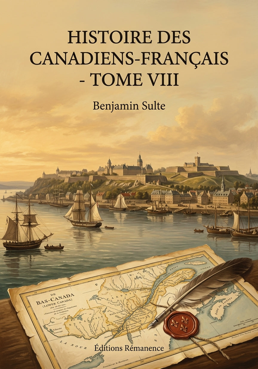 Livre Histoire des Canadiens-français - Tome VIII par Benjamin Sulte - Couverture - Editions Remanence