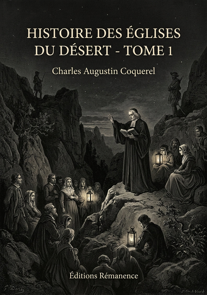 Livre Histoire des églises du désert - Tome 1 par Charles Augustin Coquerel - Couverture - Editions Remanence