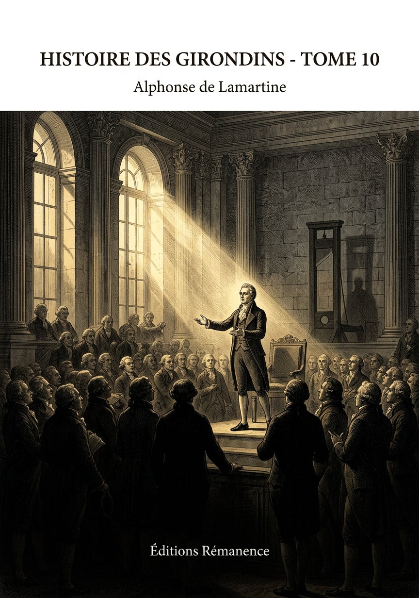 Livre Histoire des Girondins - Tome 10 par Alphonse de Lamartine - Couverture - Editions Remanence