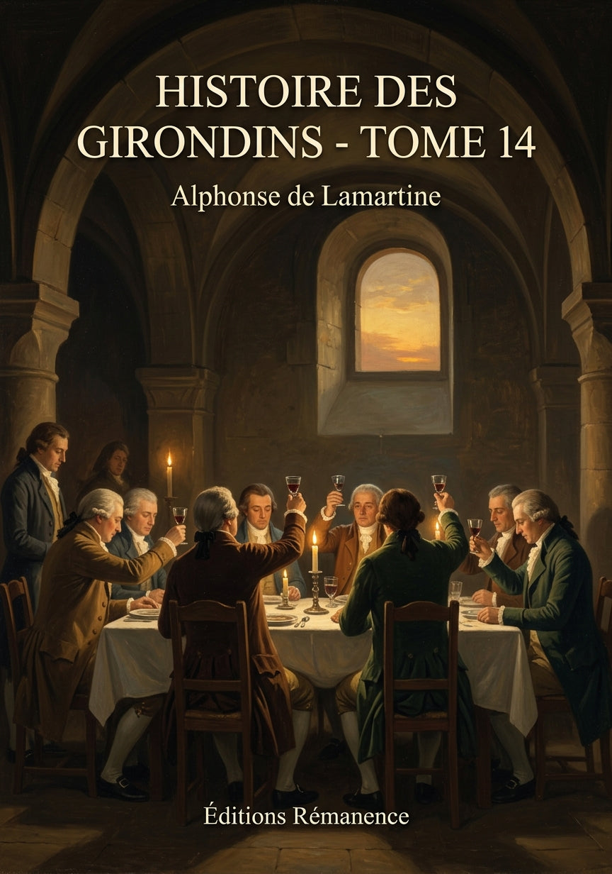 Livre Histoire des Girondins - Tome 14 par Alphonse de Lamartine - Couverture - Editions Remanence