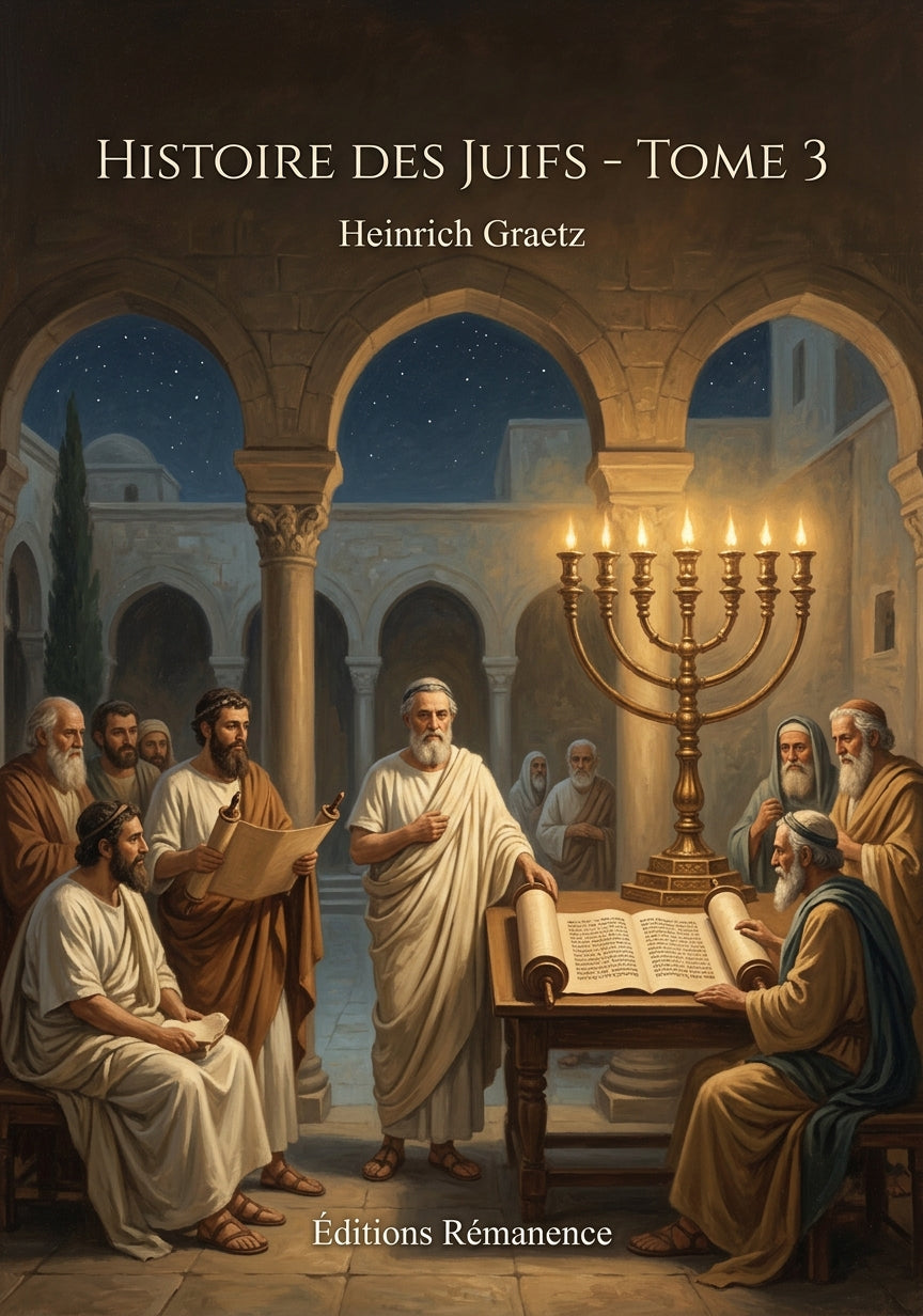Livre Histoire des Juifs - Tome 3 par Heinrich Graetz - Couverture - Editions Remanence