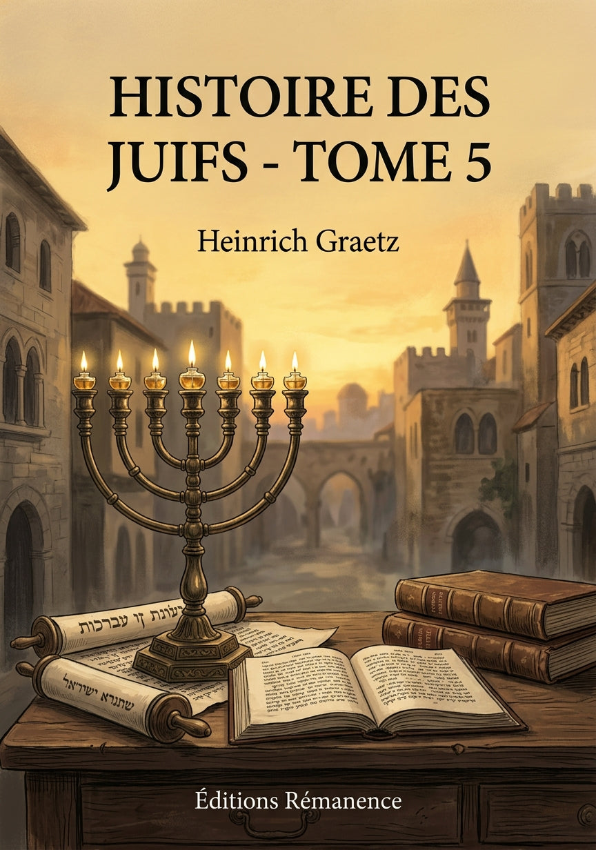 Livre Histoire des Juifs - Tome 5 par Heinrich Graetz - Couverture - Editions Remanence