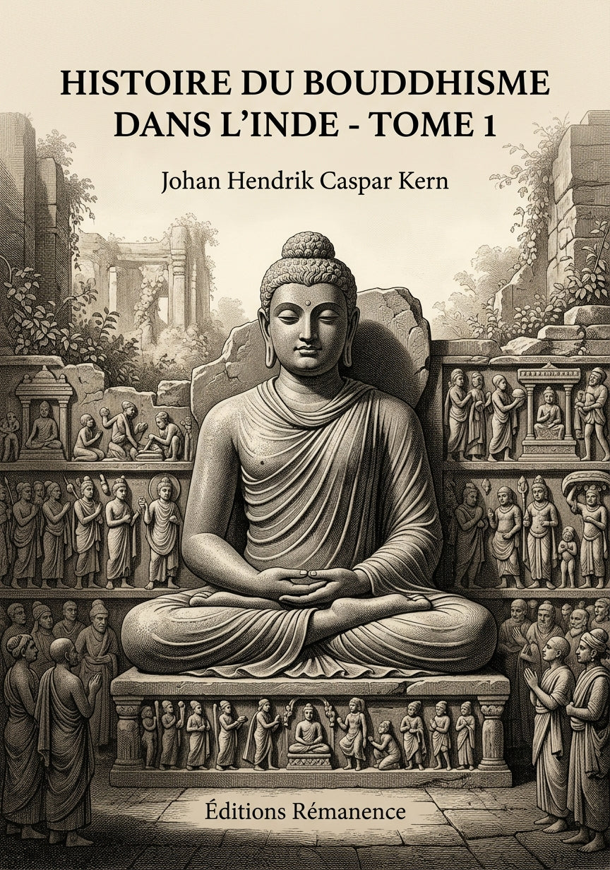 Livre Histoire du bouddhisme dans l’Inde - Tome 1 par Johan Hendrik Caspar Kern - Couverture - Editions Remanence