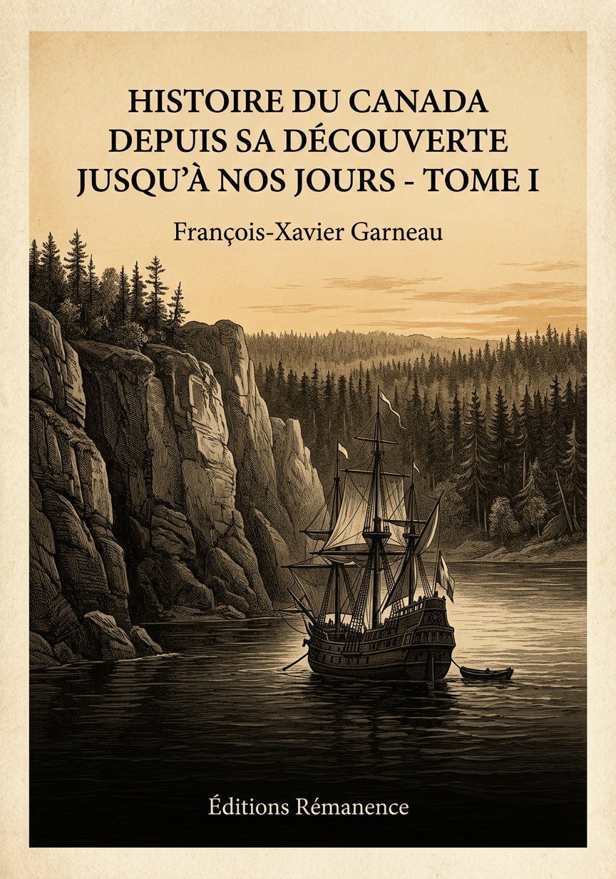 Histoire du Canada depuis sa découverte jusqu'à nos jours - Tome I - François-Xavier Garneau (Couverture)