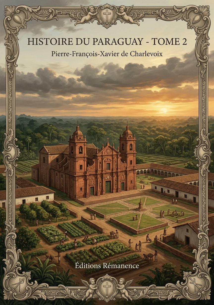 Livre Histoire du Paraguay - Tome 2 par Pierre-François-Xavier de Charlevoix - Couverture - Editions Remanence