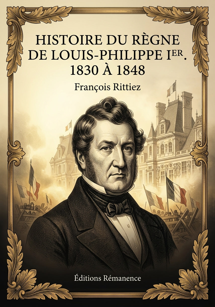 Livre Histoire du règne de Louis-Philippe Ier. 1830 à 1848 par François Rittiez - Couverture - Editions Remanence