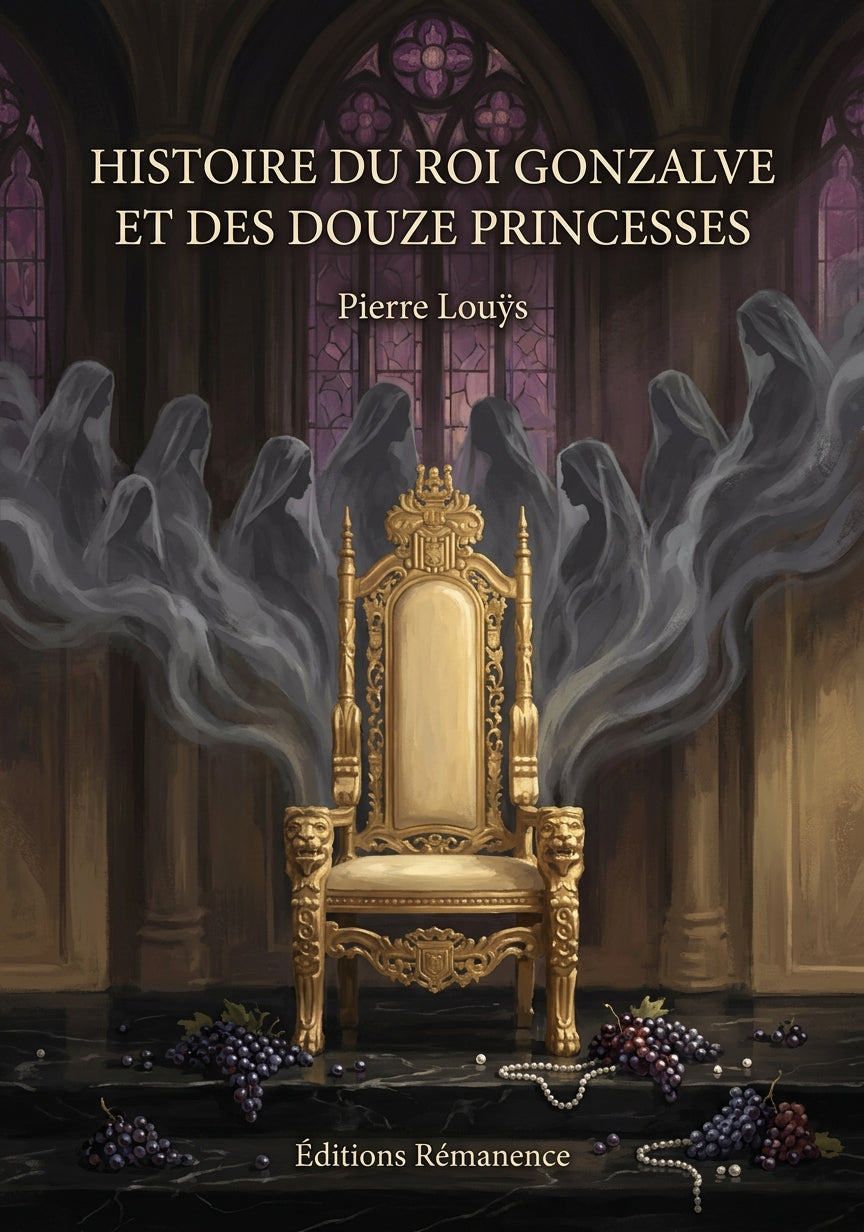 Livre Histoire du roi Gonzalve et des douze princesses par Pierre Louÿs - Couverture - Editions Remanence