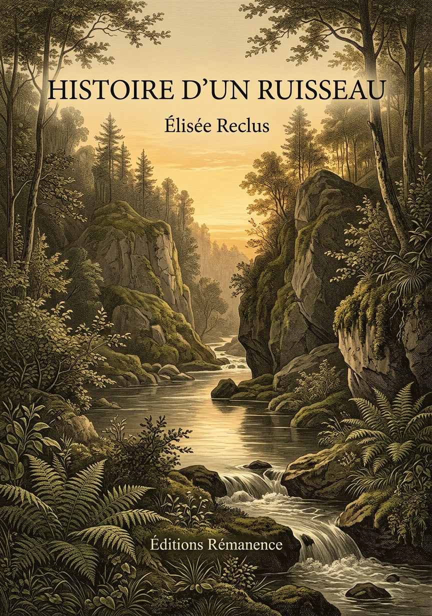 Livre Histoire d’un ruisseau par Élisée Reclus - Couverture - Editions Remanence