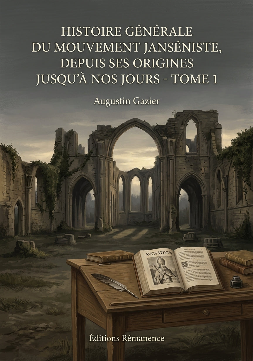 Livre Histoire générale du mouvement janséniste, depuis ses origines jusqu’à nos jours - Tome 1 par Augustin Gazier - Couverture - Editions Remanence