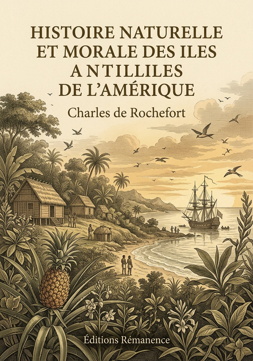 Livre Histoire naturelle et morale des iles Antilles de l'Amérique par Charles de Rochefort - Couverture - Editions Remanence