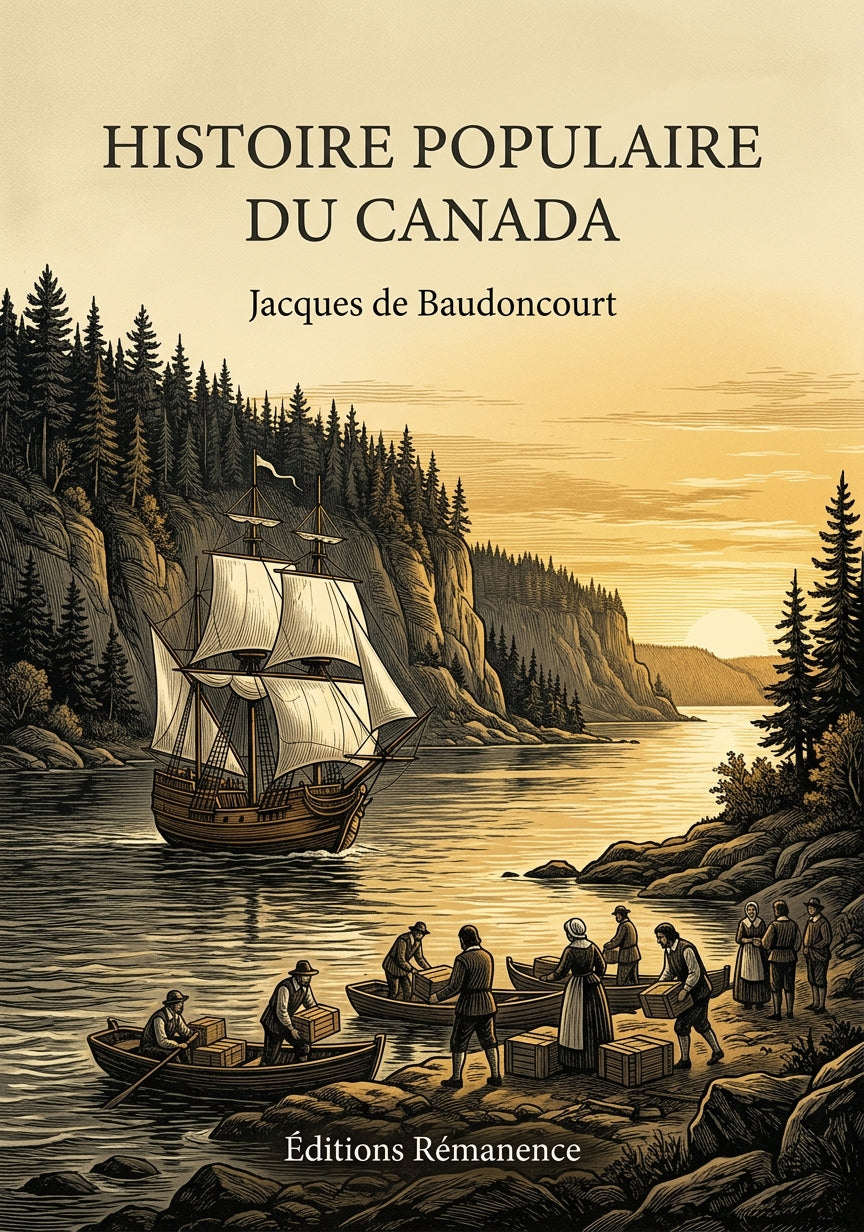 Livre Histoire populaire du Canada par Jacques de Baudoncourt - Couverture - Editions Remanence