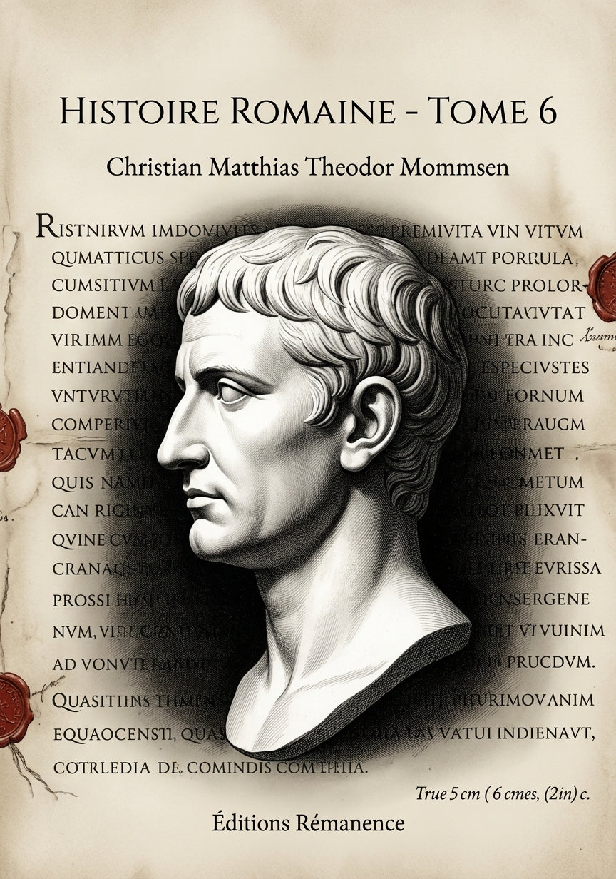 Livre Histoire romaine - Tome 6 par Christian Matthias Theodor Mommsen - Couverture - Editions Remanence