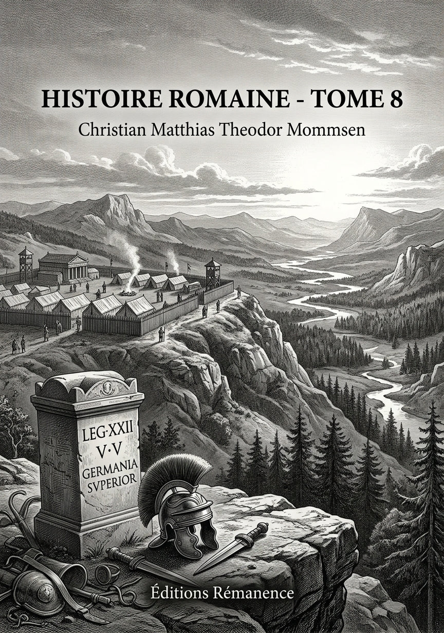 Livre Histoire romaine - Tome 8 par Christian Matthias Theodor Mommsen - Couverture - Editions Remanence
