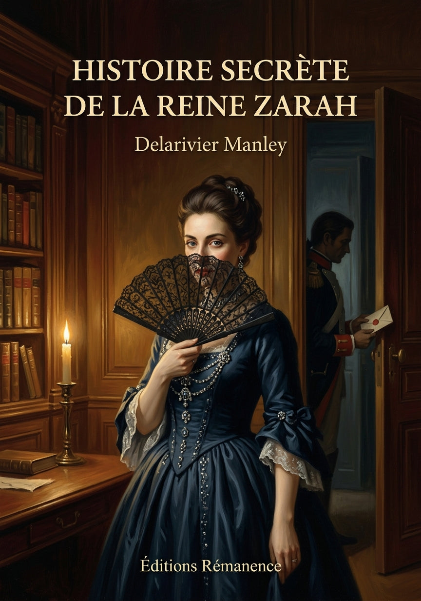 Livre Histoire secrète de la reine Zarah par Delarivier Manley - Couverture - Editions Remanence