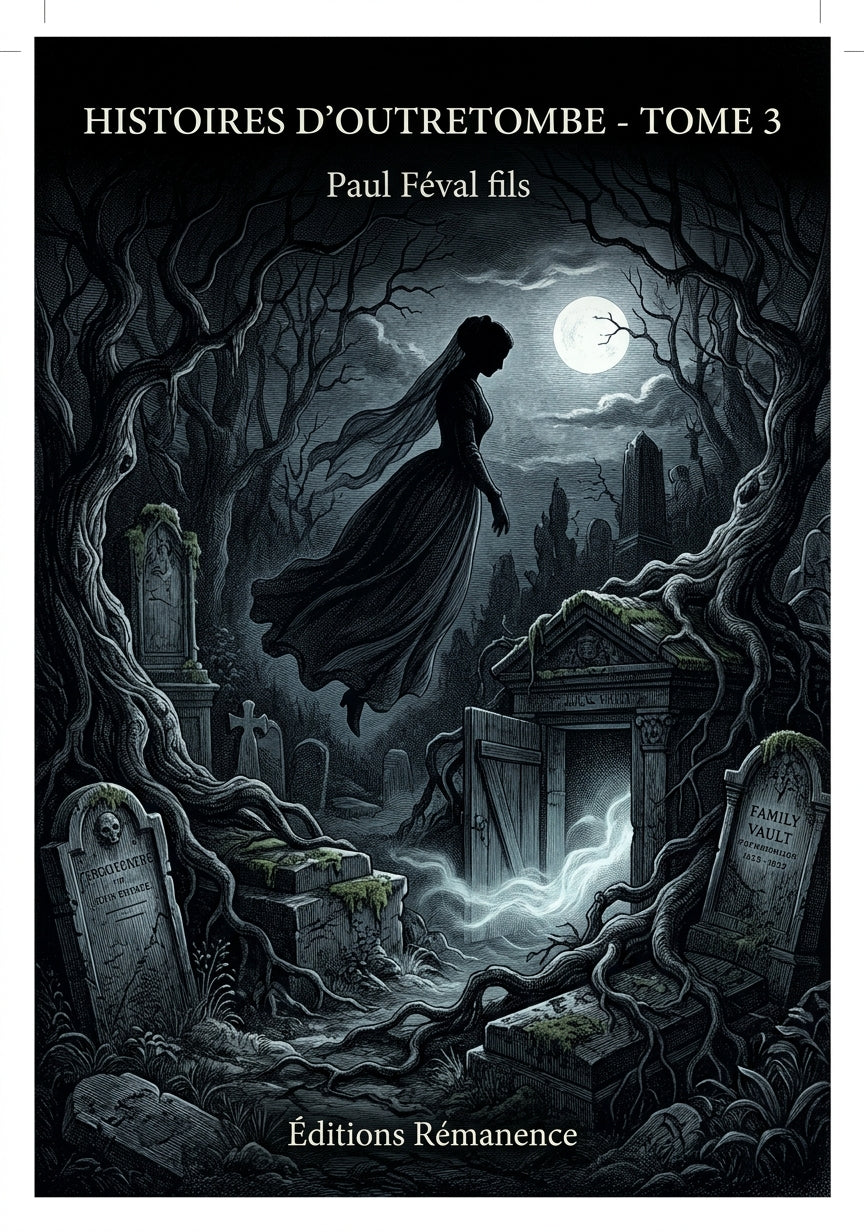 Livre Histoires d’outretombe - Tome 3 par Paul Féval fils - Couverture - Editions Remanence